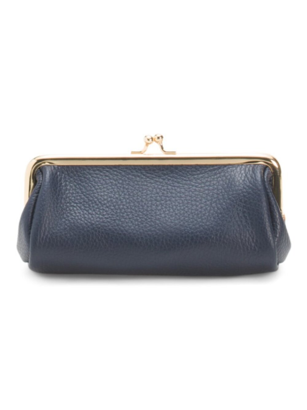 MARLON Made In Italy Leather East West Kiss Lock Pochette